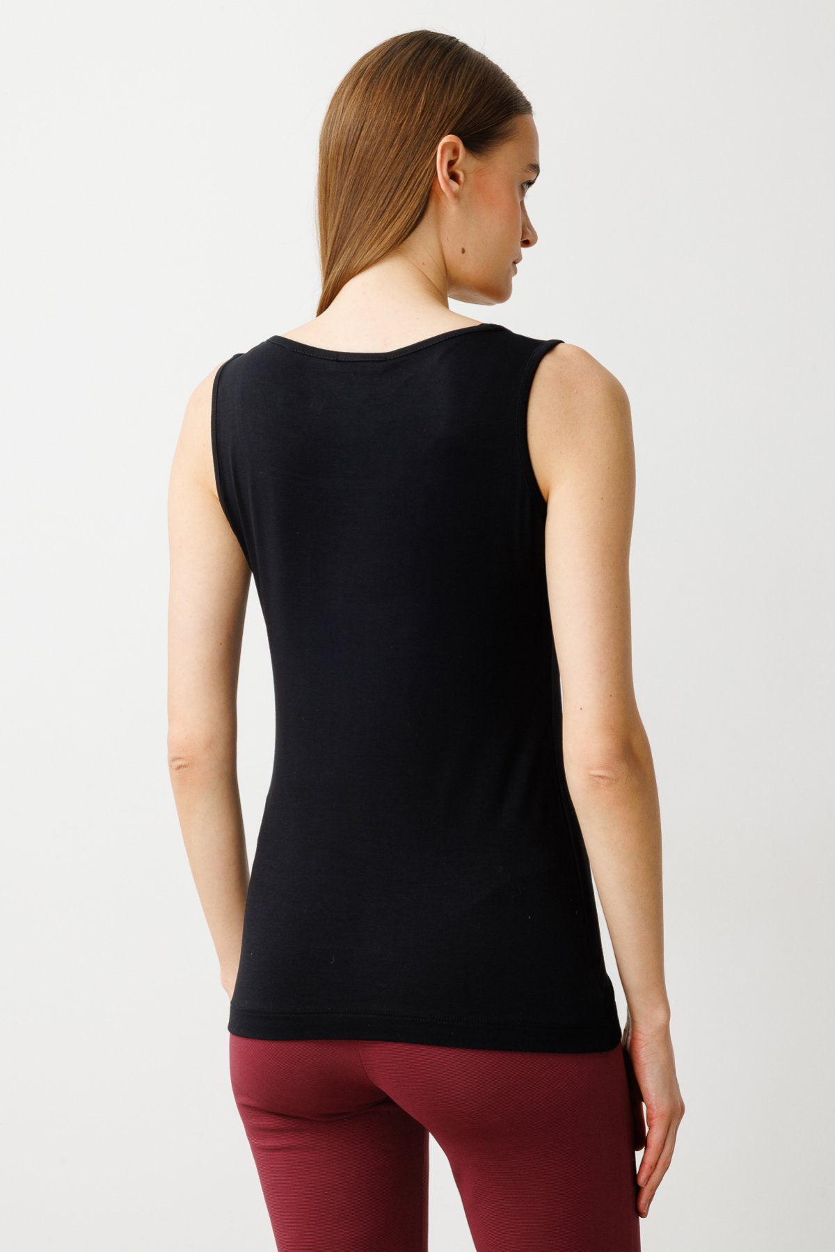 On Minimalist Kolsuz Kadın Bluz - Crop Kesim - Günlük