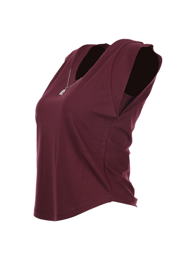 On Minimalist V Yaka Kısa Kol Kadın Bluz - Günlük & Şık