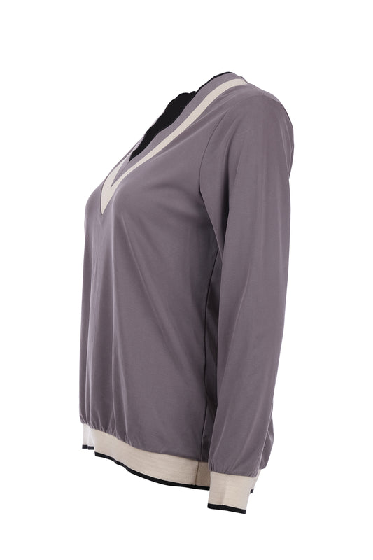 Ten Women's V-Neck Long-Sleeve Minimalist Blouses - For Your Everyday Outfits