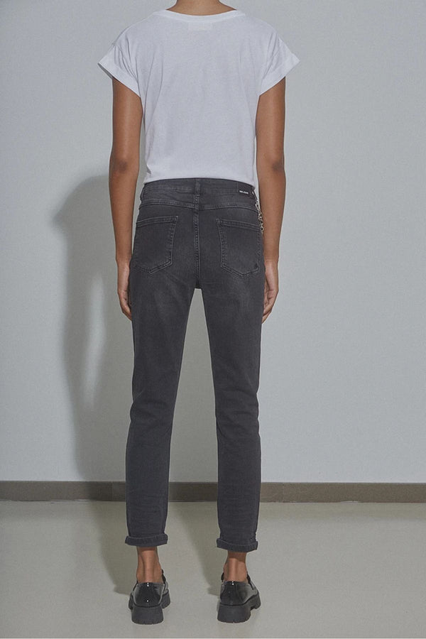BSB Minimalist Yüksek Bel Delikli Midi Kot Pantolon - Günlük & Şık