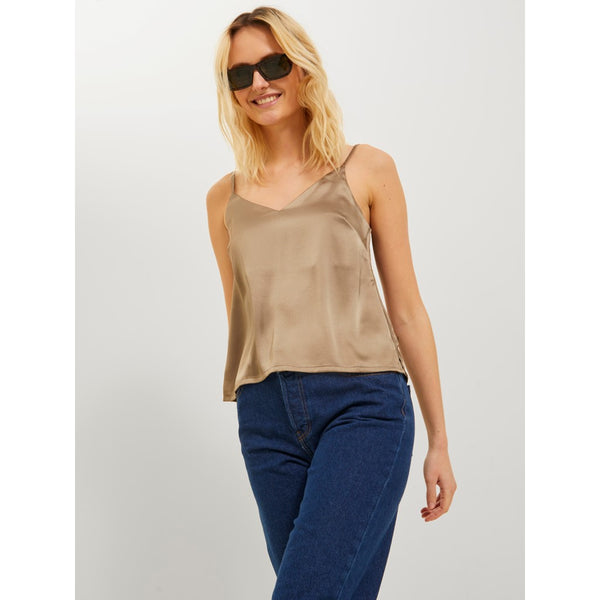 Jack&Jones JJXX V Yaka Saten Crop Büstiyer - Minimalist & Şık