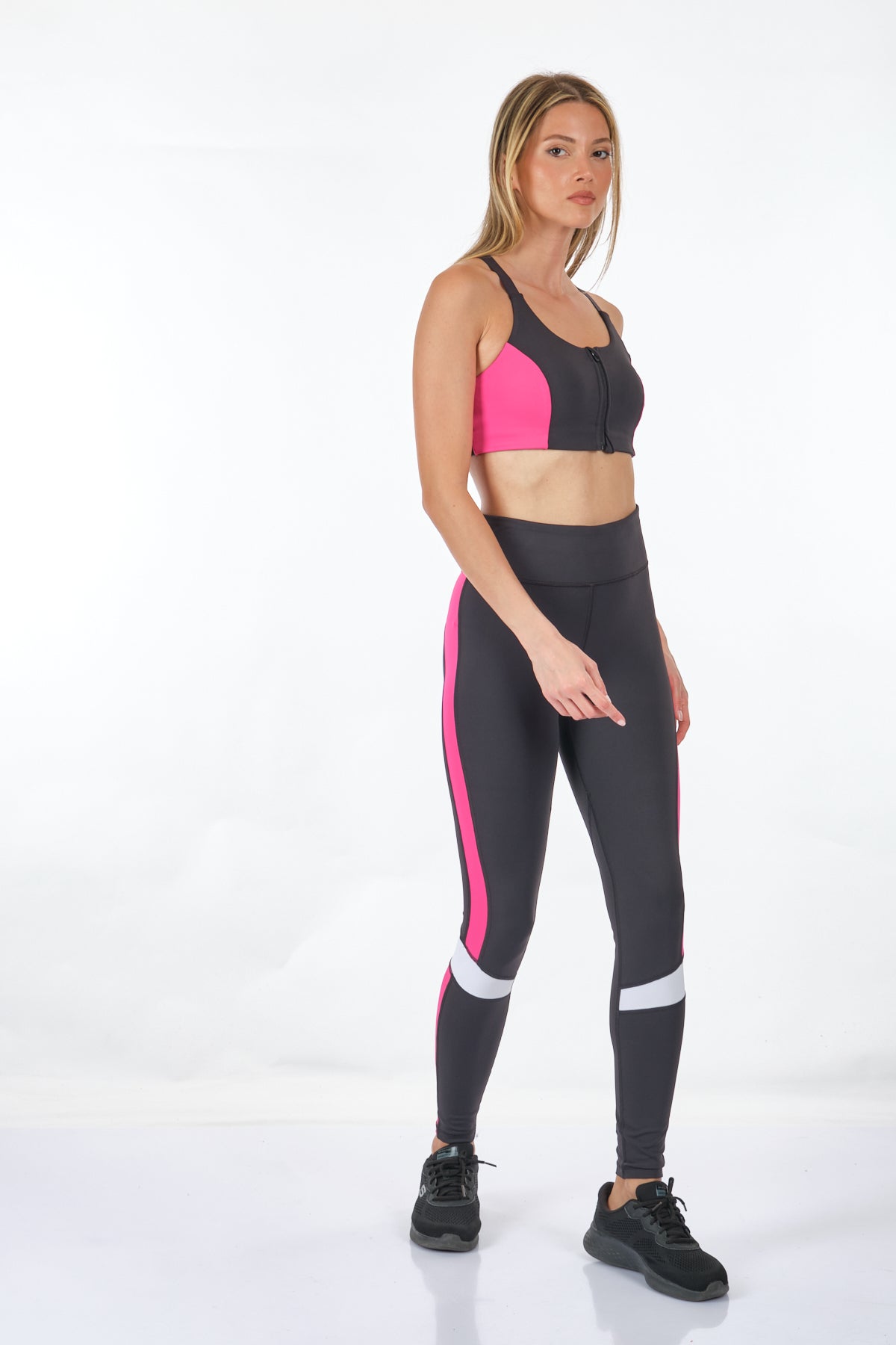 Only Fermuarlı Crop Spor Büstiyer - Minimalist Tasarım