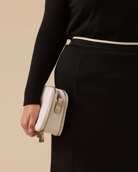 Plus Size Gala-Xi Midi Skirt with Waistband Detail