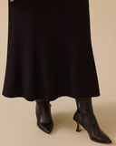 Plus Size Gala-Xi Midi Skirt with Waistband Detail
