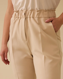 Plus Size Gala-Xi Double Hem Trousers with Gathered Waist