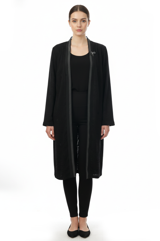 Plus size patterned cardigan set Gala-Xi