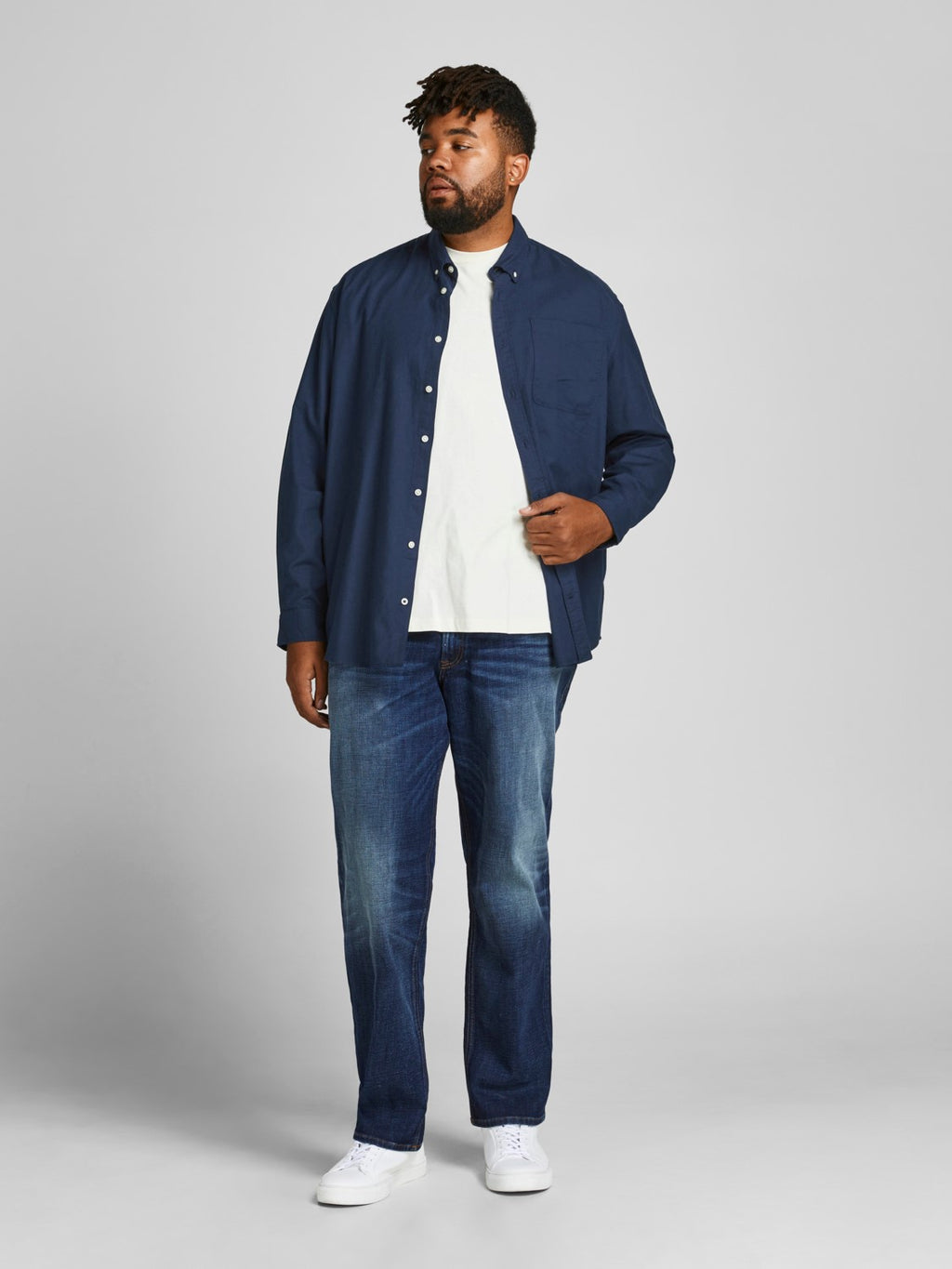 Jack&Jones Oversize Uzun Kol Minimalist Erkek Gömleği