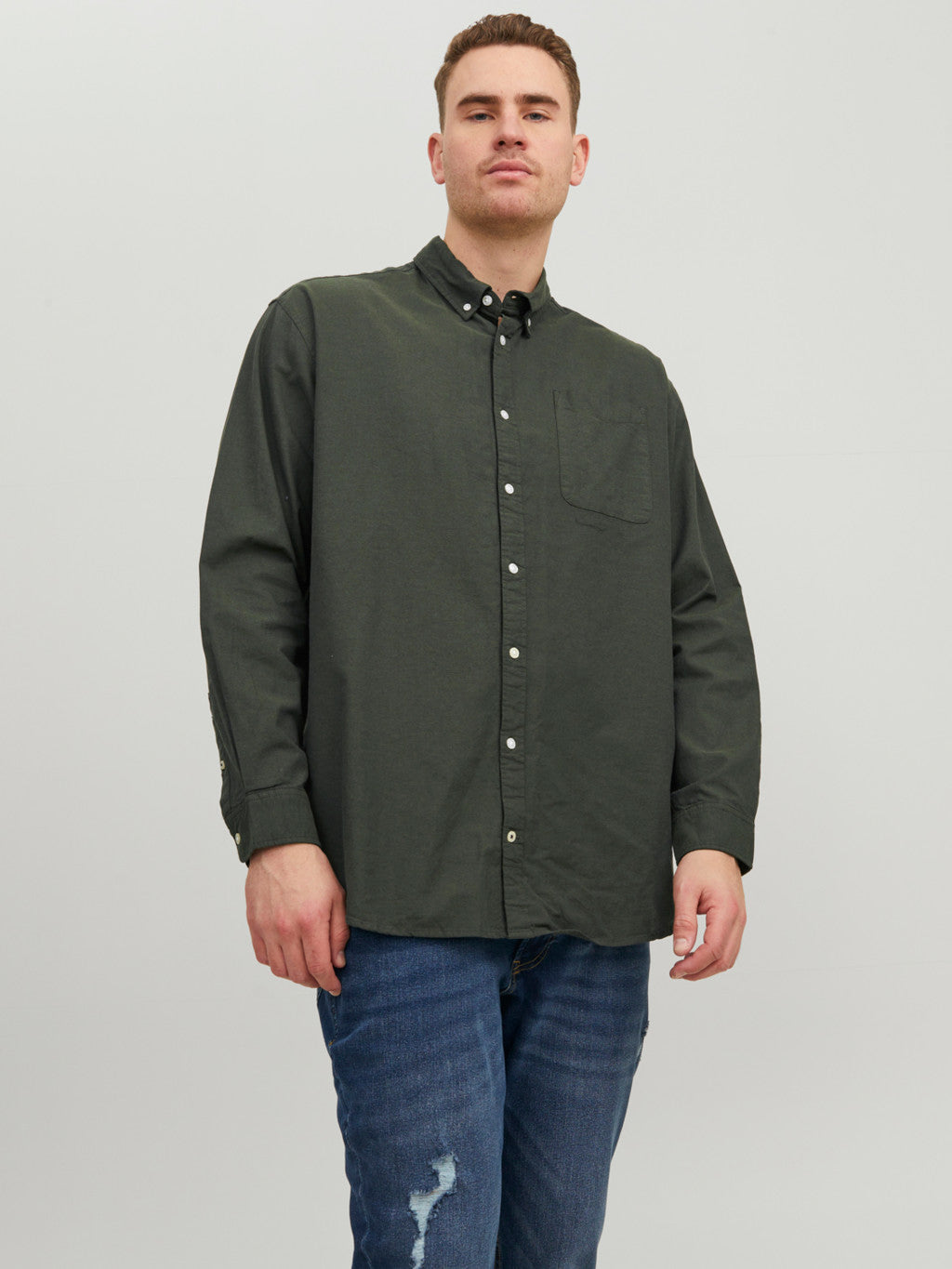 Jack&Jones Oversize Uzun Kol Minimalist Erkek Gömleği Secondary image