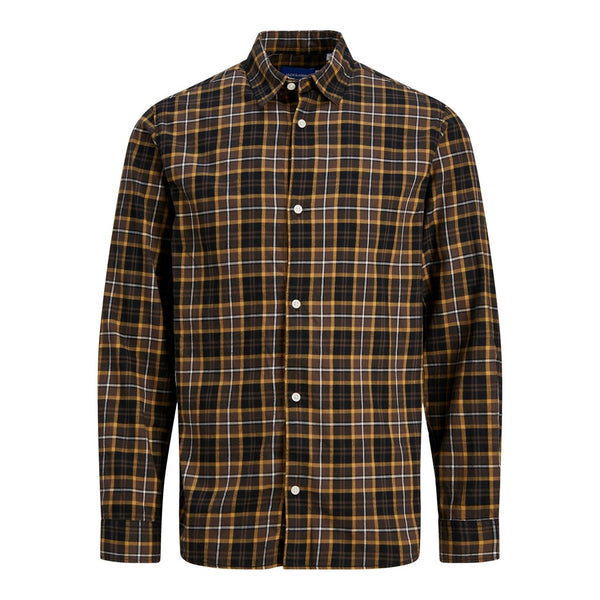 Jack&Jones Erkek Minimalist Kareli Uzun Kol Gömlek - Günlük Şıklık