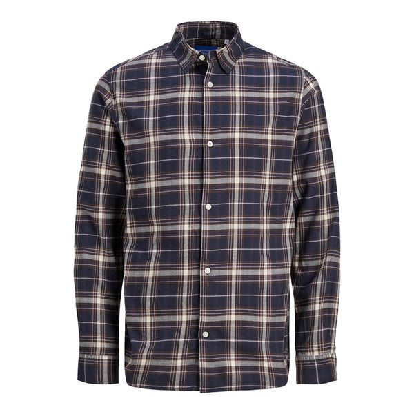 Jack&Jones Erkek Minimalist Kareli Uzun Kol Gömlek - Günlük Şıklık