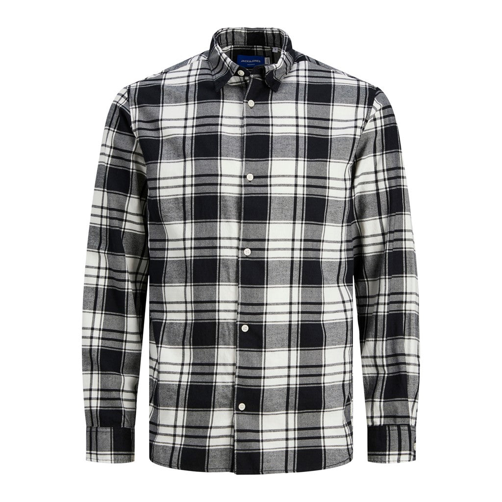 Jack&Jones Erkek Minimalist Kareli Uzun Kol Gömlek - Günlük Şıklık