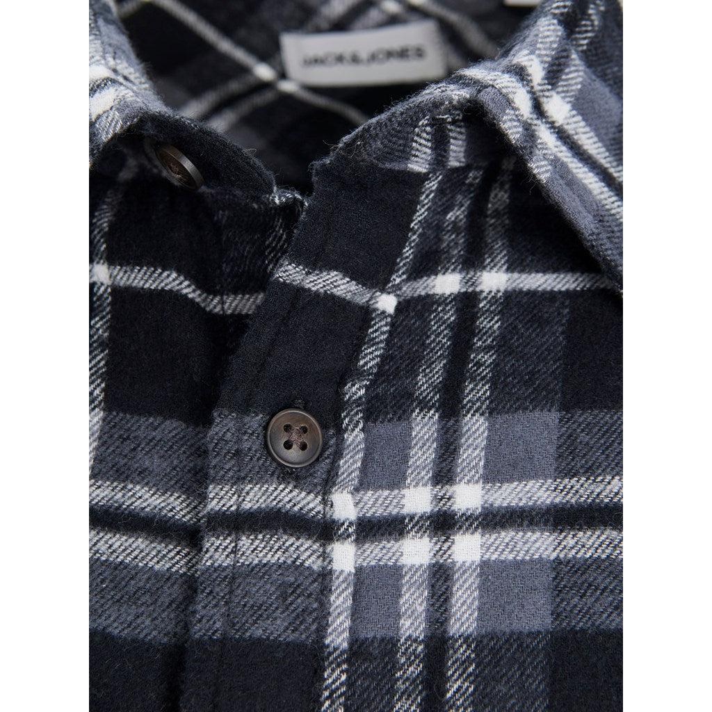 Jack&Jones Minimalist Uzun Kol Kareli Erkek Gömleği - Günlük Şıklık