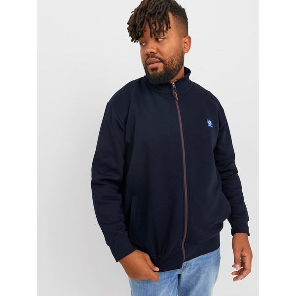 Jack&Jones Erkek Oversize Fermuarlı Yaka Sweatshirt - Günlük Kullanım