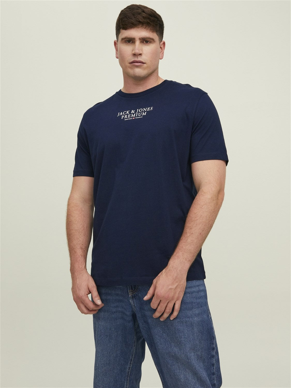 Jack&Jones Oversize Kısa Kol Minimalist Erkek T-Shirt - Günlük Kullanım