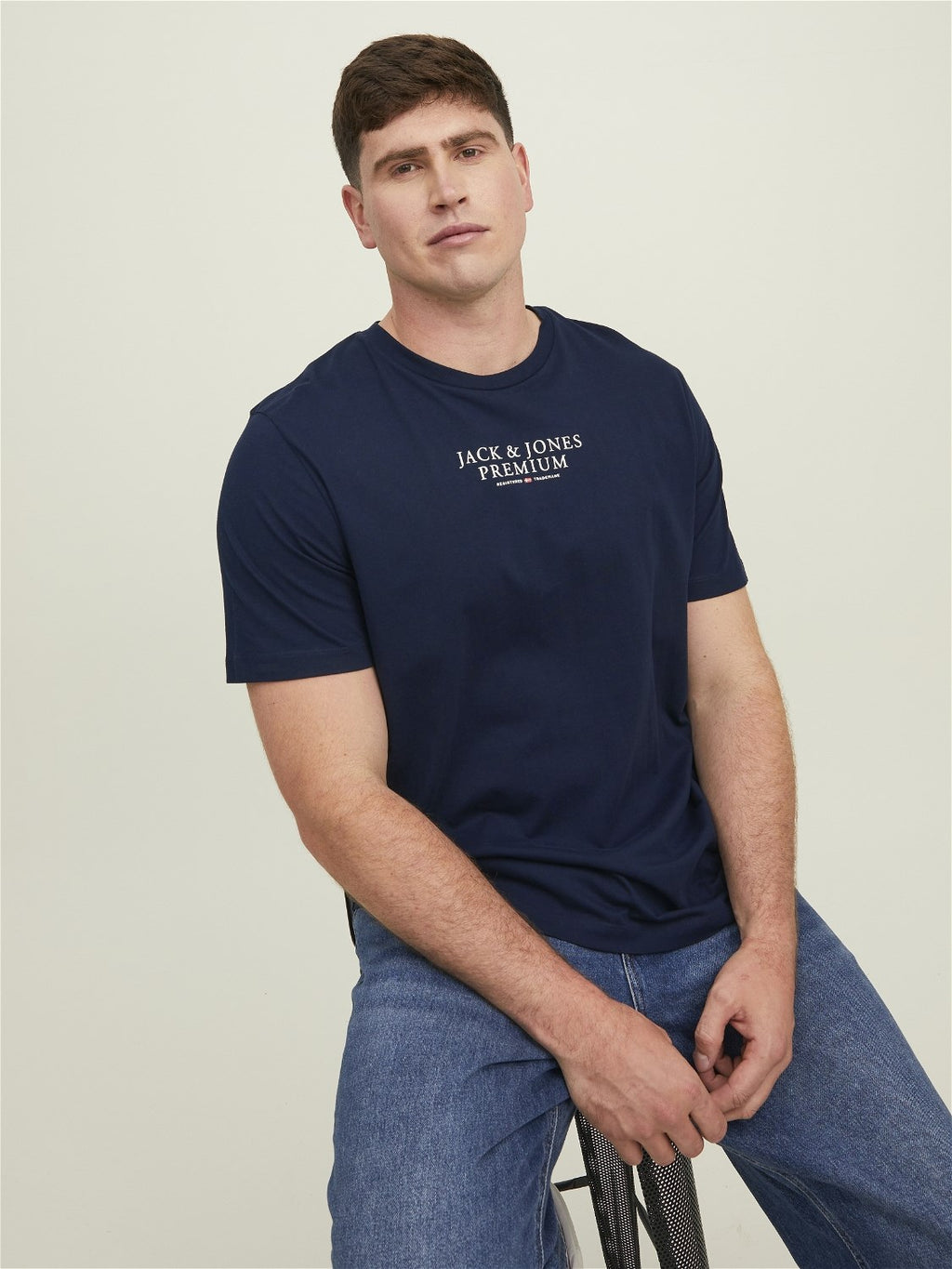 Jack&Jones Oversize Kısa Kol Minimalist Erkek T-Shirt - Günlük Kullanım
