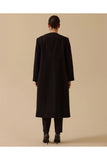 Plus size long cashmere coat with stone details Gala-Xi