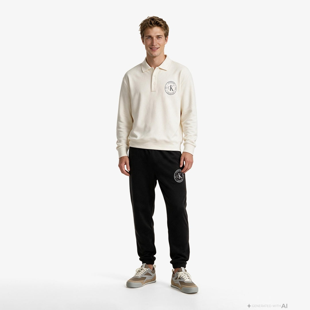 Calvin Klein Terry Crest Graphic Jogger Erkek Siyah Eşofman Altı LV04RH240G Main image