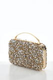 Crystal Embellished Chain Strap Hand Clutch Evening Bag. Explosion