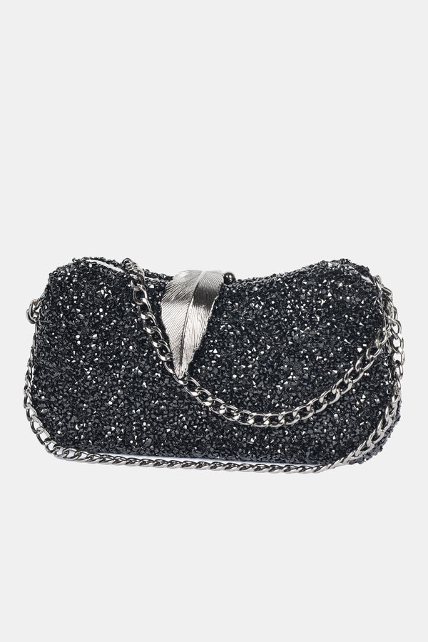 Explosion Metalik Boncuklu Clutch El Çantası - Gece Parti Davet