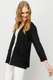 Women's V-Neck Long Sleeve Pocketed Buttoned Cotton Jacket Pattern