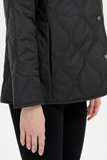 Women's Snap-Front Quilted Short Jacket with Onion Pattern 