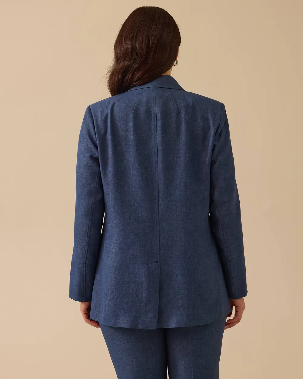 Gala-xi Minimalist Uzun Kol Kadın Keten Ceket - Günlük & İş Secondary image