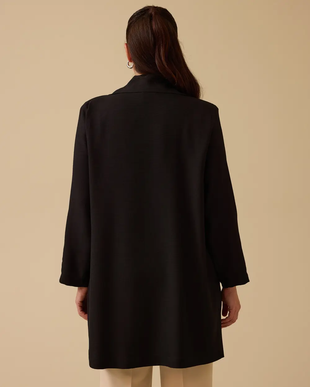 Gala-xi Oversize Nakışlı Midi Kadın Ceket - Günlük & Şık Secondary image
