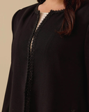 Gala-Xi büyük beden sıfır yaka şık ceket