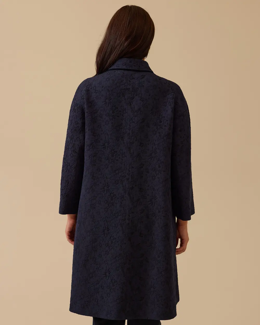 Plus size patterned jacquard coat Gala-Xi