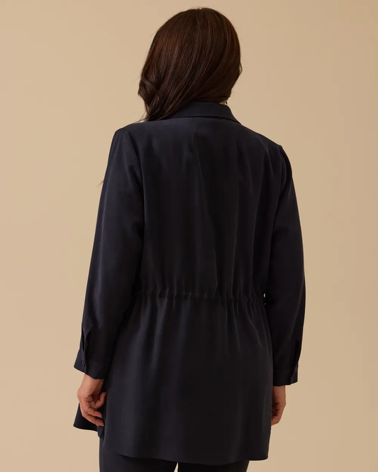 Plus size sequined lace-up Gala-Xi coat