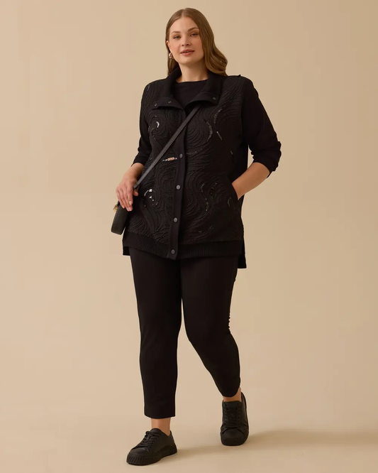 büyük beden pul detaylı i̇şlemeli ceket Gala-Xi