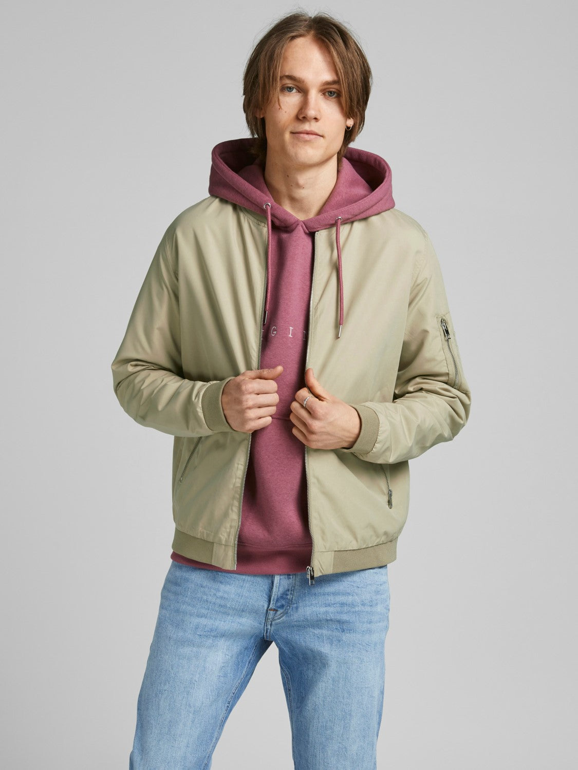 Jack&Jones Erkek Minimalist Bomber Ceket - Regular Fit Main image