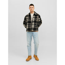 Jack&Jones Oversize Kareli Fermuarlı Erkek Ceket - Vintage Streetwear