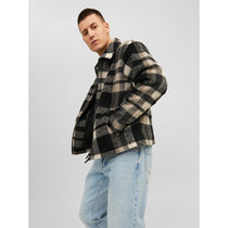 Jack&Jones Oversize Kareli Fermuarlı Erkek Ceket - Vintage Streetwear