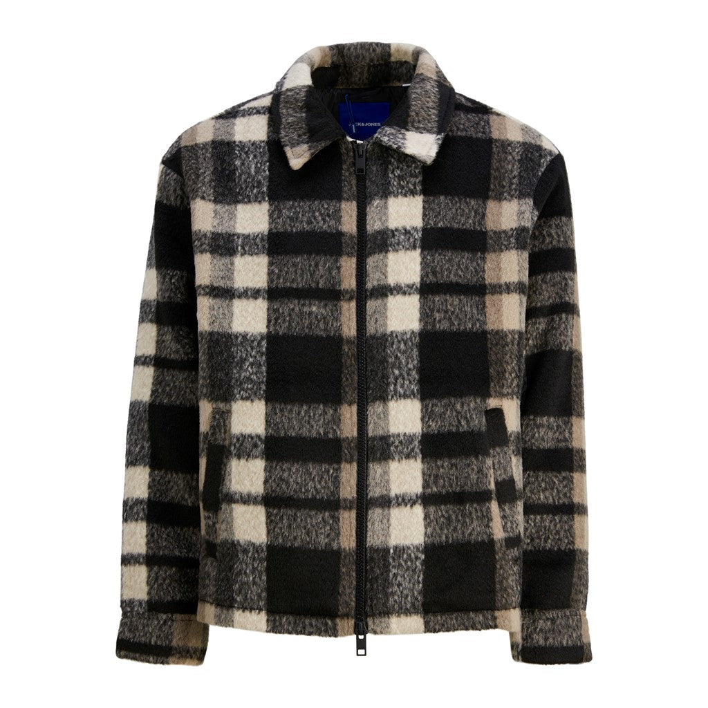 Jack&Jones Oversize Kareli Fermuarlı Erkek Ceket - Vintage Streetwear