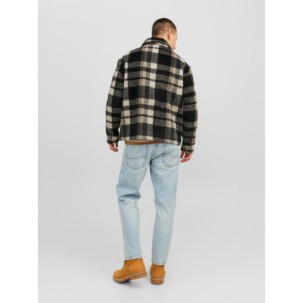 Jack&Jones Oversize Kareli Fermuarlı Erkek Ceket - Vintage Streetwear
