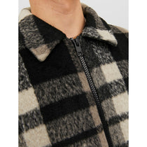 Jack&Jones Oversize Kareli Fermuarlı Erkek Ceket - Vintage Streetwear