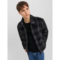 Jack&Jones Oversize Kareli Fermuarlı Erkek Ceket - Vintage Streetwear