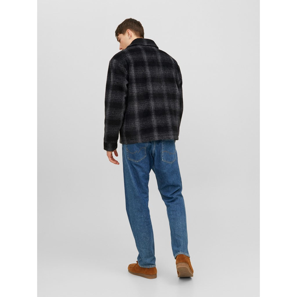 Jack&Jones Oversize Kareli Fermuarlı Erkek Ceket - Vintage Streetwear