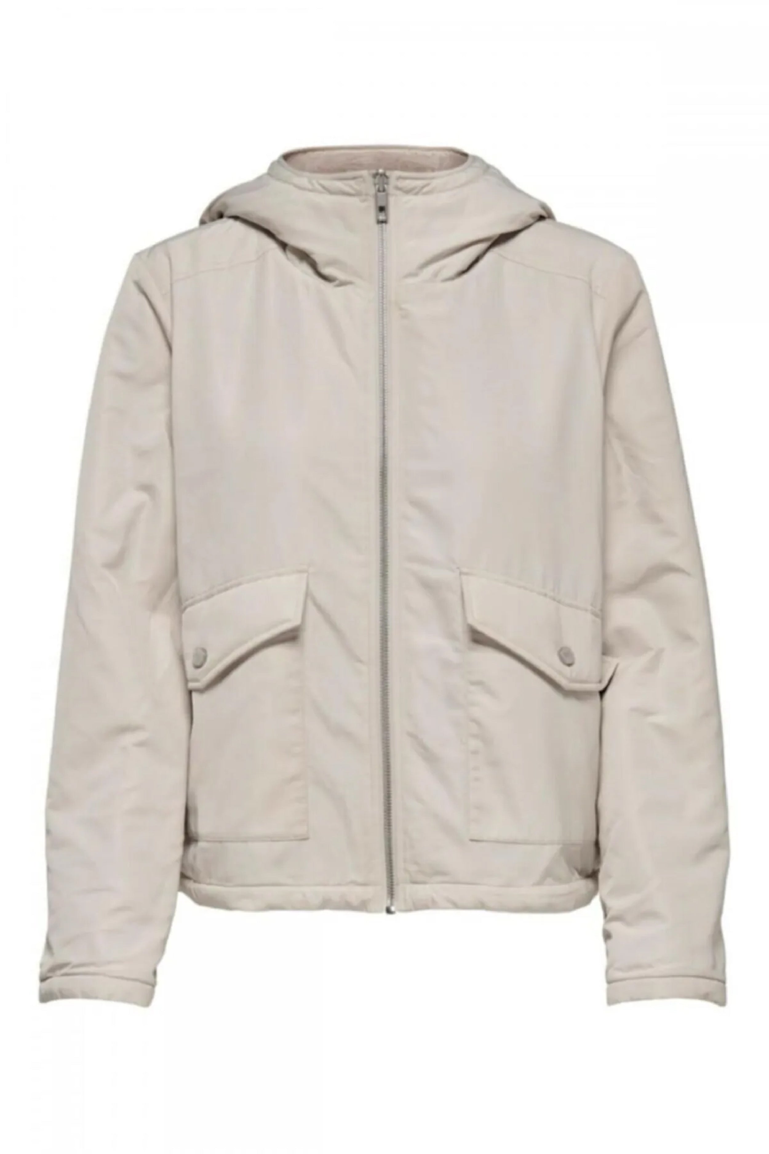 Only Kapüşonlu Minimalist Kadın Ceket - Oversize Crop Kesim