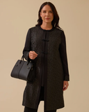 Plus Size Patterned Jacquard Jacket Set Gala-Xi