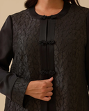 Plus Size Patterned Jacquard Jacket Set Gala-Xi