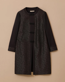 Plus Size Patterned Jacquard Jacket Set Gala-Xi