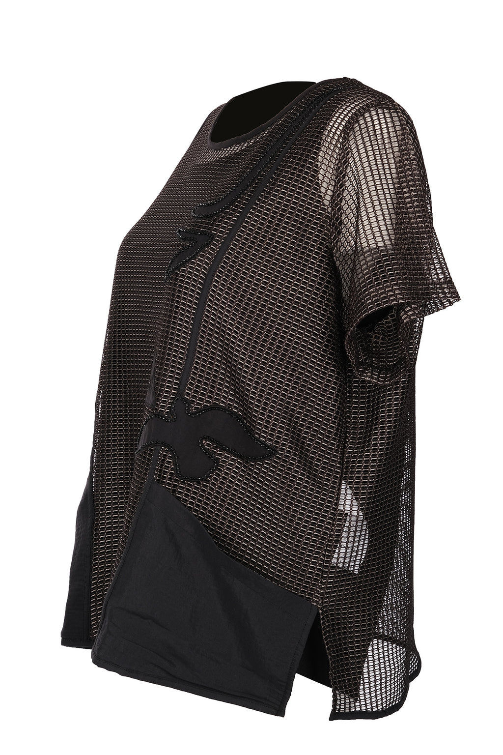 Vedi-bb Oversize File Detaylı Kısa Kol Kadın Ceket - Minimalist Tarz
