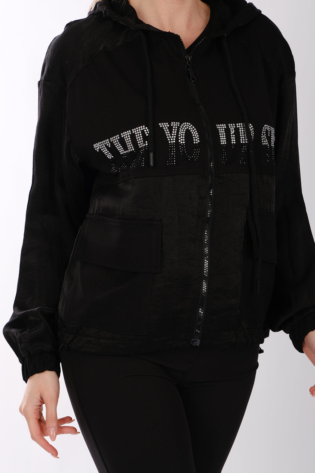 Ysatis Oversize Kapüşonlu Minimalist Kadın Ceket - Günlük Kullanım