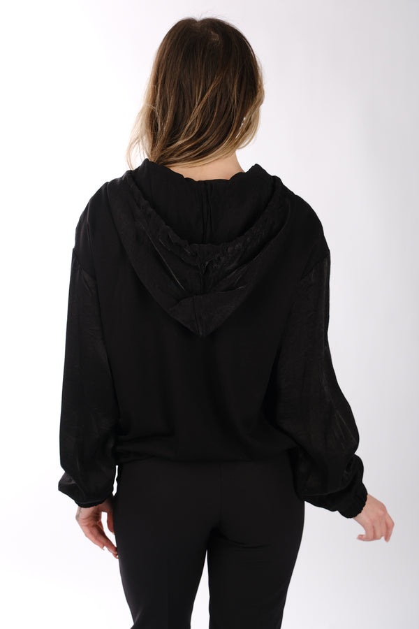 Ysatis Oversize Kapüşonlu Minimalist Kadın Ceket - Günlük Kullanım