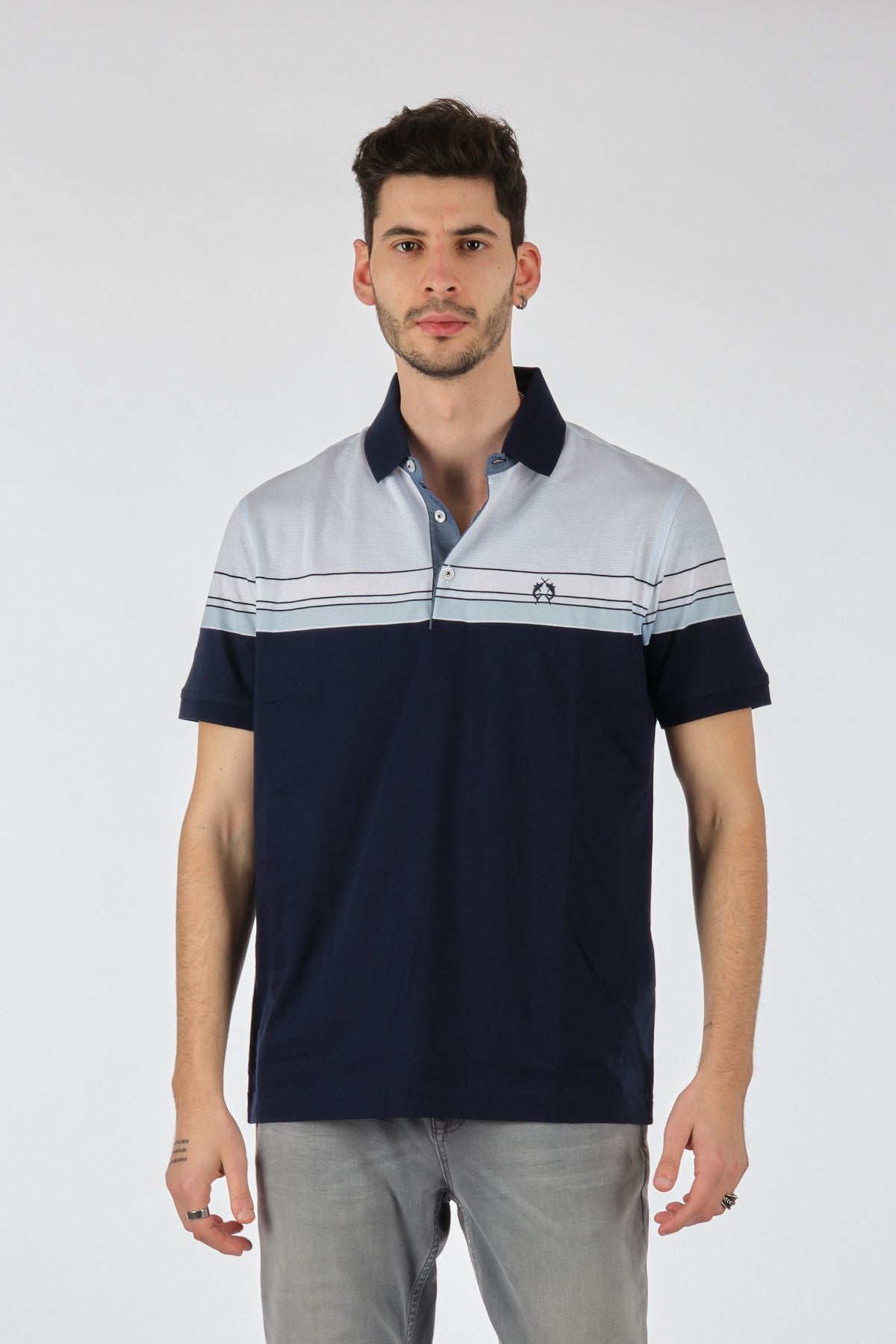 Claudio Campione Minimalist Polo Yaka Kısa Kol Erkek T-Shirt - Günlük Stil Main image