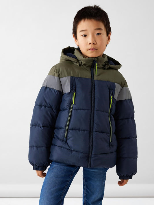 Erkek Çocuk Kışlık Kapüşonlu Mont-Minimalist Tasarım-Regular Fit