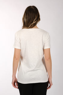 Daido Kadın Oversize V Yaka Kısa Kol Minimalist T-Shirt