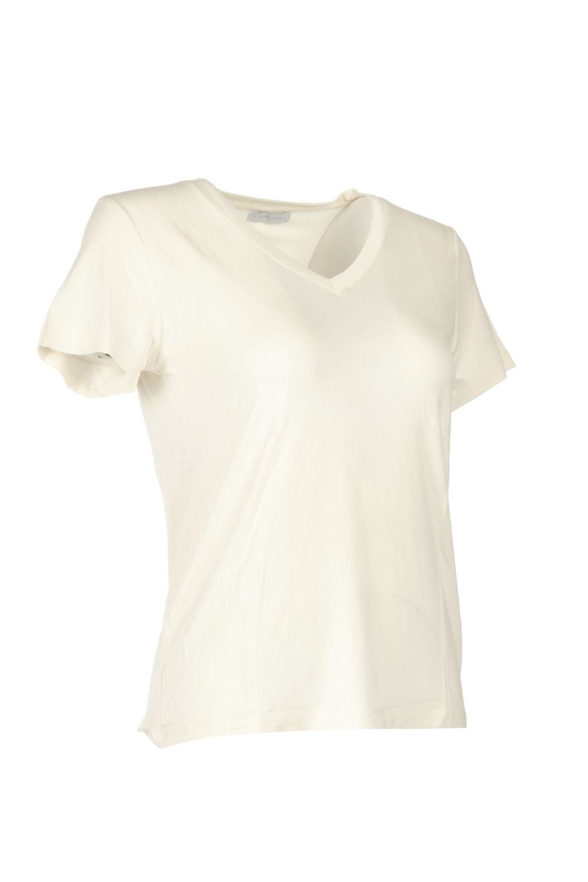 Daido Kadın V Yaka Kısa Kol Minimalist T-Shirt - Rahat ve Şık